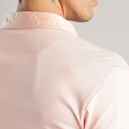Soft Touch Peach Tee - Polo Collar with Half Sleeves